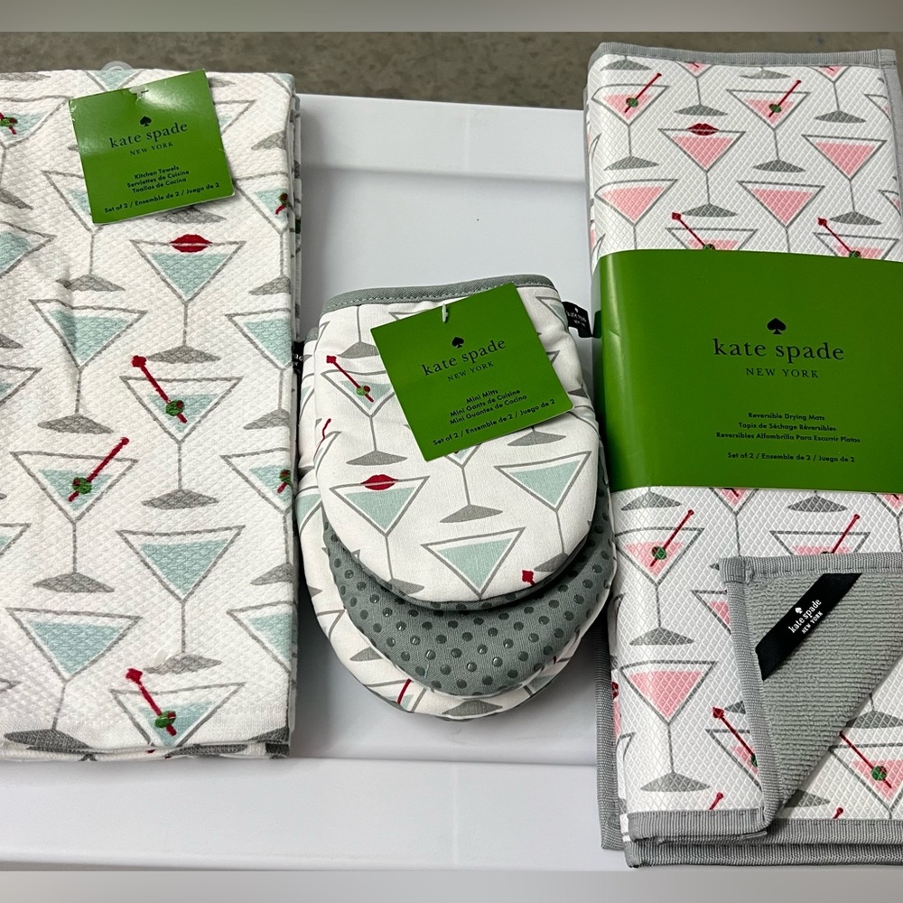 Kate Spade New York Martini Glass Kitchen Bundle Set